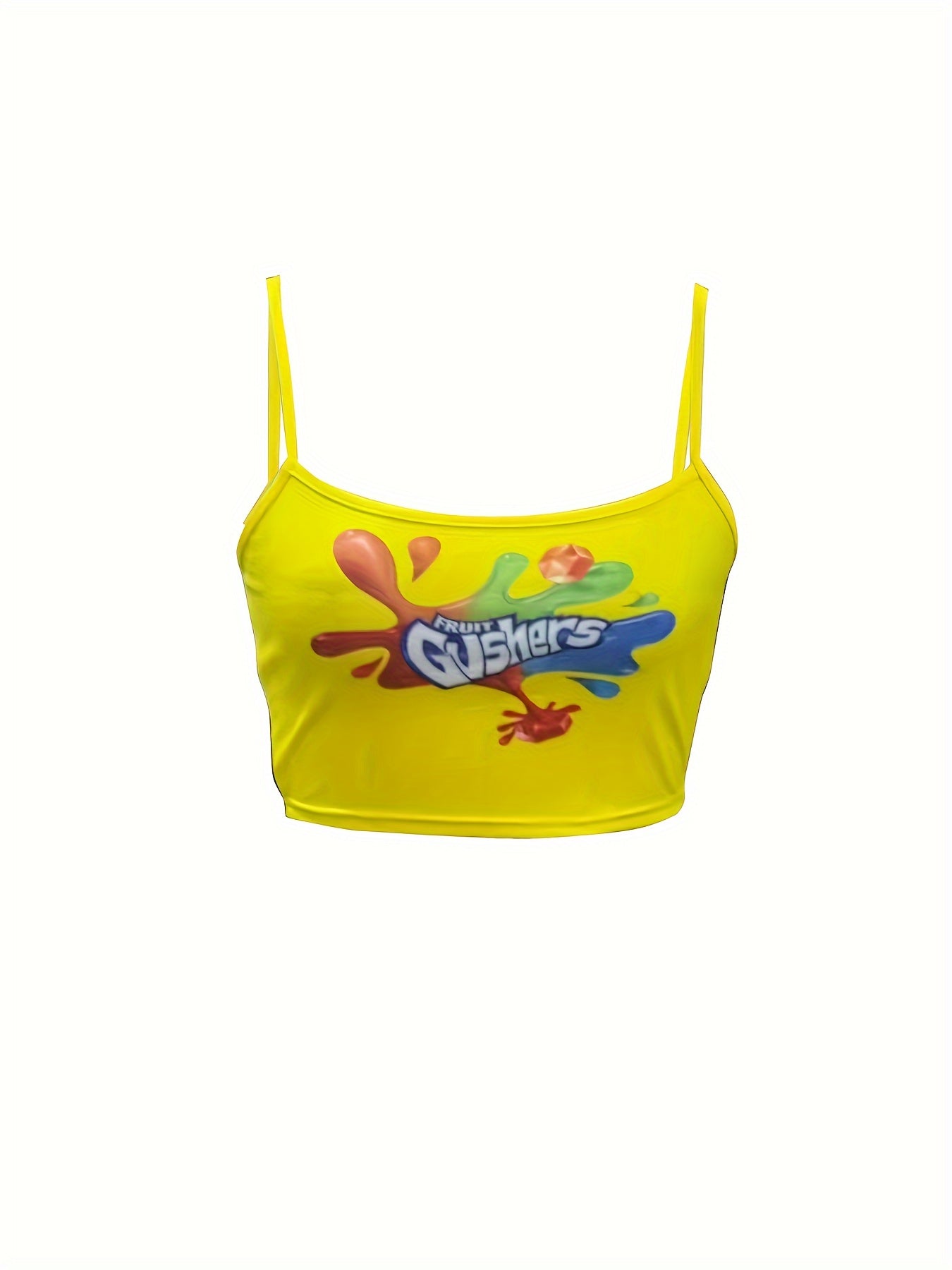 Vibrant Letter Print Cami Top - Strapless, Flattering Crop Top with Playful Alphabet Pattern - Perfect for Warm Weather, Outdoor Activities, and Modern Womens Clothing for Spring & Summer